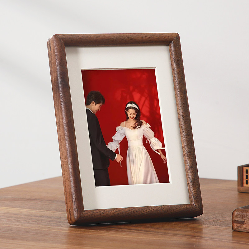 6寸相框摆台洗照片做成婚纱照纪念册情侣结婚登记周年海马体定制