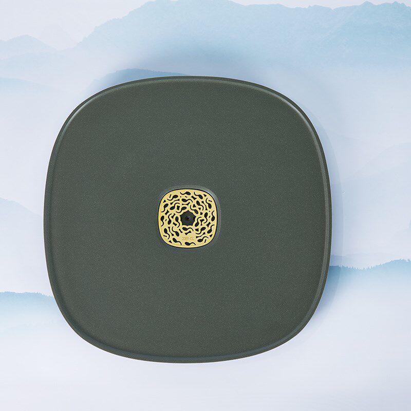 ZENS哲品排水式茶盘功夫泡茶台仿乌金石轻奢茶海沥水盘新中式家用