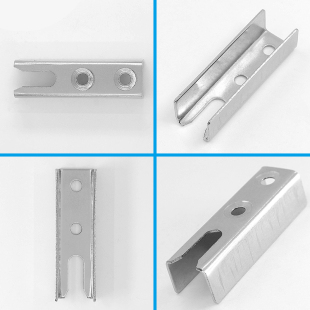 不锈钢U型锁点移门锁扣钩座断桥铝传动杆叉型锁点推拉门窗锁挂扣