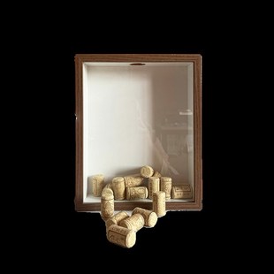 红酒塞展示框葡萄酒软木塞相框酒瓶瓶塞收纳盒收集收藏酒柜啤酒