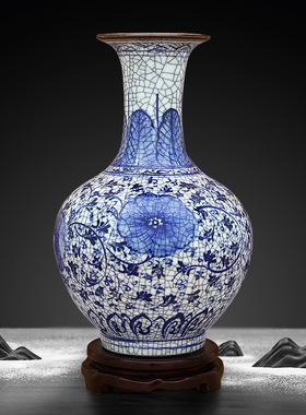 景德镇陶瓷器中式仿古花瓶工艺品客厅摆件家居玄关博古架装饰品