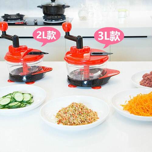 家用厨房手动绞肉机绞菜机搅拌辣椒料理绞馅机手摇蒜泥器厨房神器
