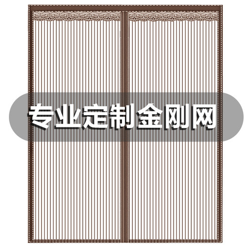 定制防蚊门帘大门磁性金刚网纱门纱窗防蝇虫别墅农村双开门帘定做