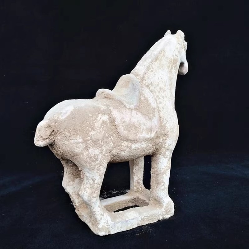 仿古陶马小摆件陶土陶器博古架古典中国风艺术品酒店民宿文化装饰