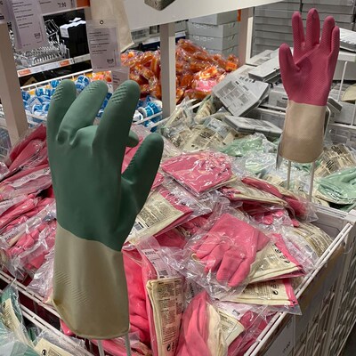 林妮格橡胶手套家用厨房洗碗刷盘乳胶手套洗衣服加厚防水家务清洁