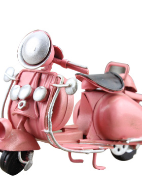 创意家居摆件铁艺摩托车模型 铁皮小绵羊工艺品咖啡厅橱窗装饰品