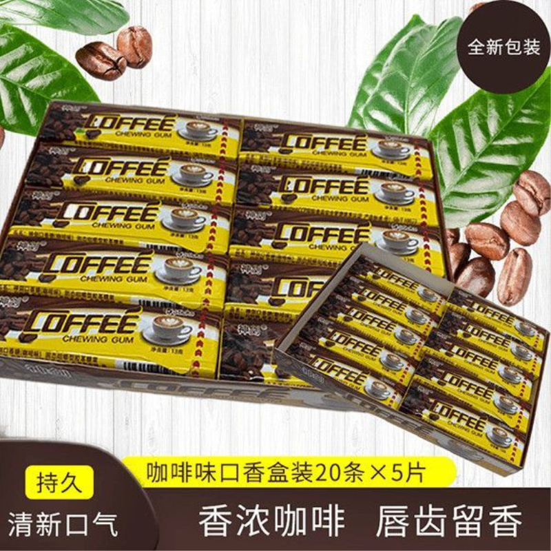 神剑咖啡味口香糖清新口气糖果零食含片口臭批发提神清香怀旧童年