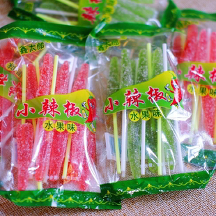 小辣椒糖儿时怀旧棒棒糖形状糖80后90后老式红色糖果麦芽糖童年
