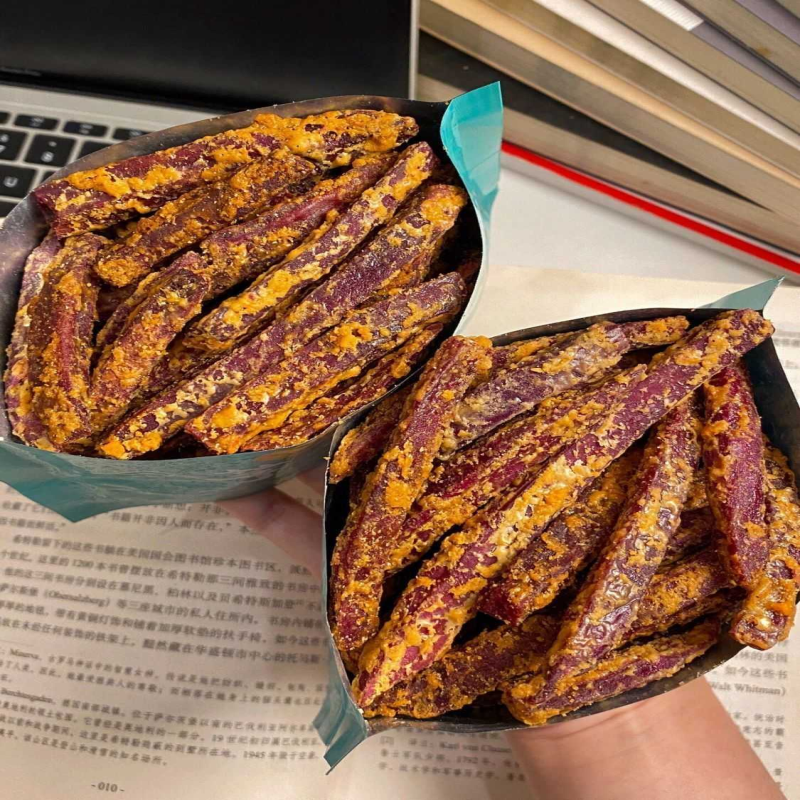 蟹黄紫薯条芝士味芋头条酥脆地瓜干红薯干紫薯干孕妇网红休闲零食