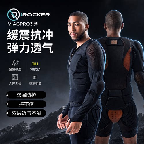 IROCKE护具人体工程抗冲双层防护