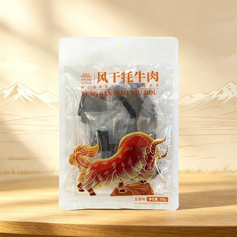 格萨庄园五香味风干牦牛肉108g袋装（独立包装）休闲零食