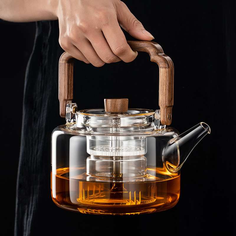 玻璃大容量两用蒸汽煮茶壶煮茶器电陶炉套装家用烧水泡茶壶耐高温