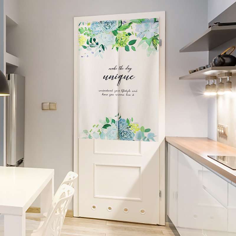 布艺门帘隔断帘卧室厨房遮挡装饰帘子卫生间厕所帘半帘挂帘