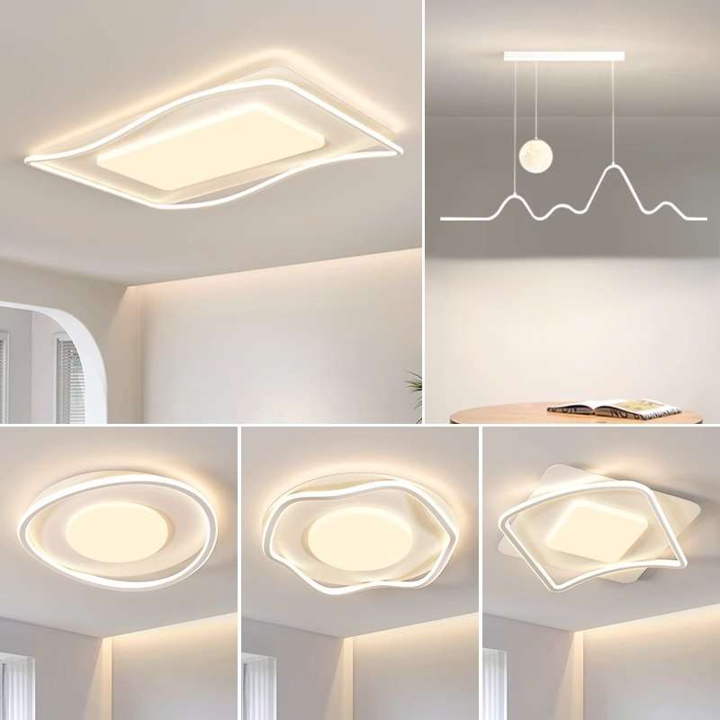 卧室吸顶灯高级感现代简约套餐奶油风极简客厅灯大厅主灯中山灯具