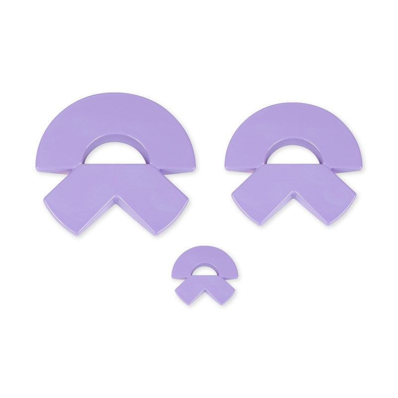 蔚来迷雾紫ES6/ES8/ET5T/ET5/EC6车标贴紫色粉色前后车标装饰改装