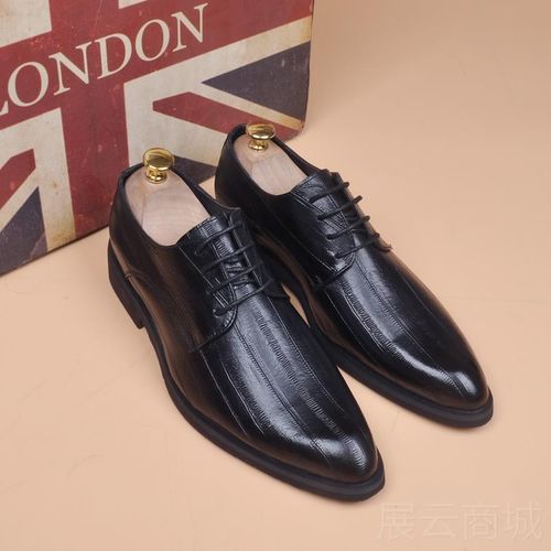 高档男士尖头休皮鞋闲男男内增高脚韩版发型师鞋套皮鞋婚鞋商务鞋