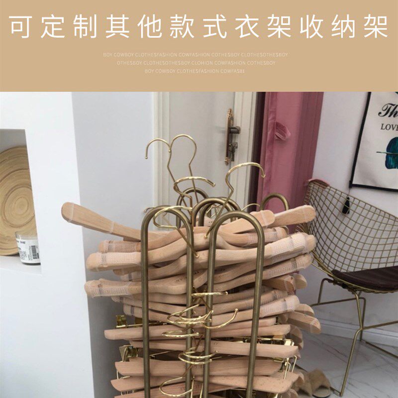 服装店衣架收纳神器整理架神器储存衣架器可移动省空间银色架子