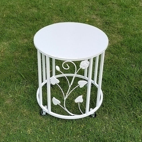 店面门口走廊落地式铁艺花架 地面特大号花盆架带轮可移动置物架