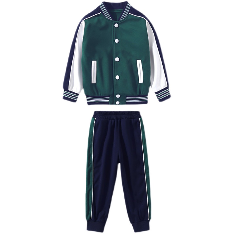 英伦学院风校服套装中小学生班服新款春夏秋五件套棒球服幼儿园服