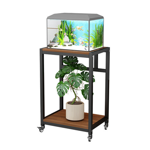 鱼缸架客厅水族箱底座钢木承重鱼缸柜底柜简易鱼缸底架置物架定制