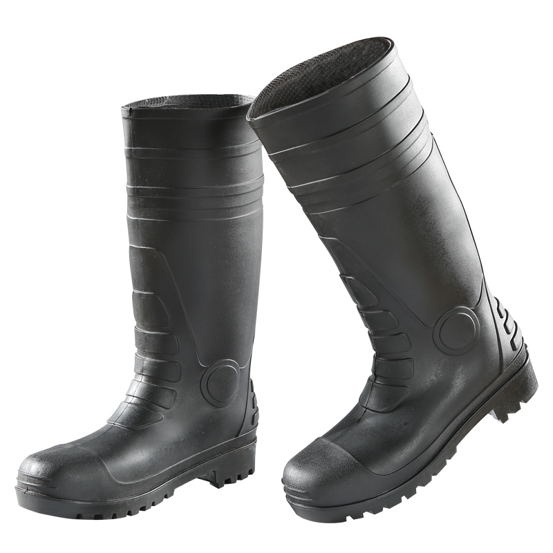 防砸雨靴钢包头雨鞋男高筒橡胶耐磨防滑防水劳保矿工靴子防护雨鞋