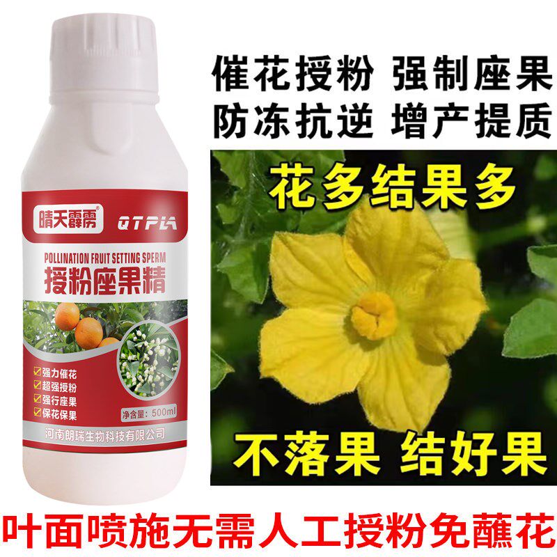 黄瓜肥黄瓜授粉药坐果灵w催花促花促果增产增收防落拉直拉长