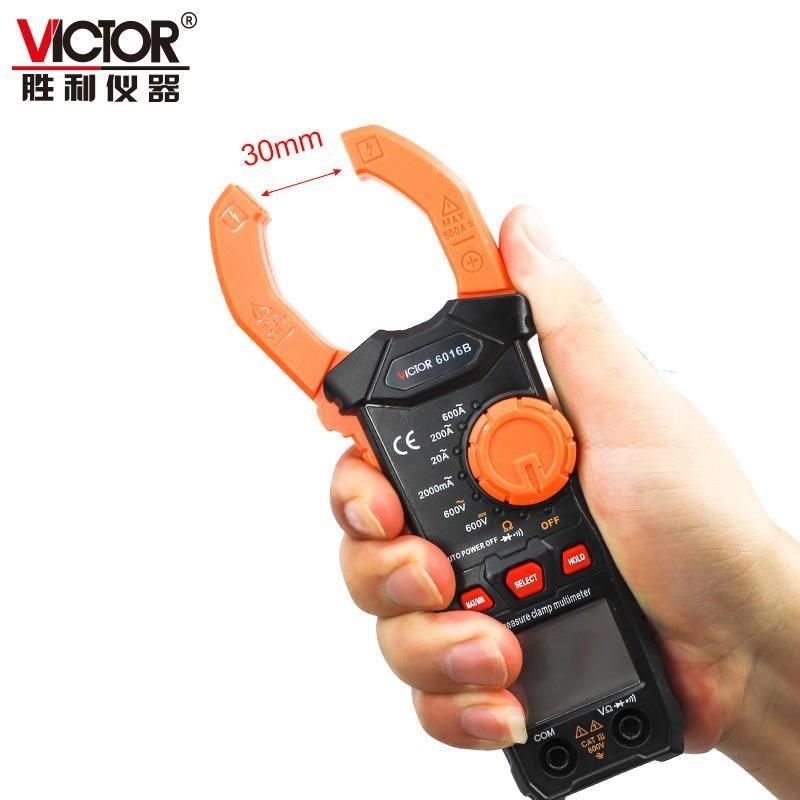 仪器VC6016B钳形表数字高精度交直流迷O你小型便携家用万用表