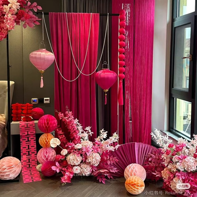 婚庆道具铁艺圆环架子婚礼舞台布置花环路引圆形珠帘装饰伸缩立杆