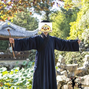 华韵坊【定制】 花神宫 秋冬季 抗皱长褂 传统道裝 偏襟 小袖道袍