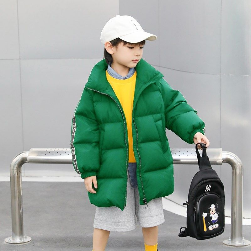 儿童亲子装中长款羽绒服2024冬男童羽绒服中小童加厚女大童23983