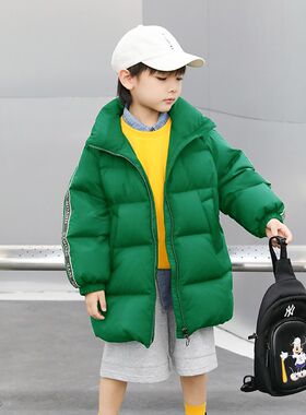 儿童亲子装中长款羽绒服2024冬男童羽绒服中小童加厚女大童23983