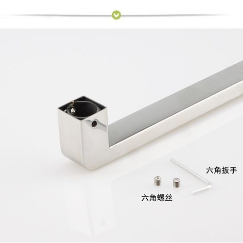 极简304不锈钢方管对装拉手淋浴房办公室现代玻璃门方形双面把手