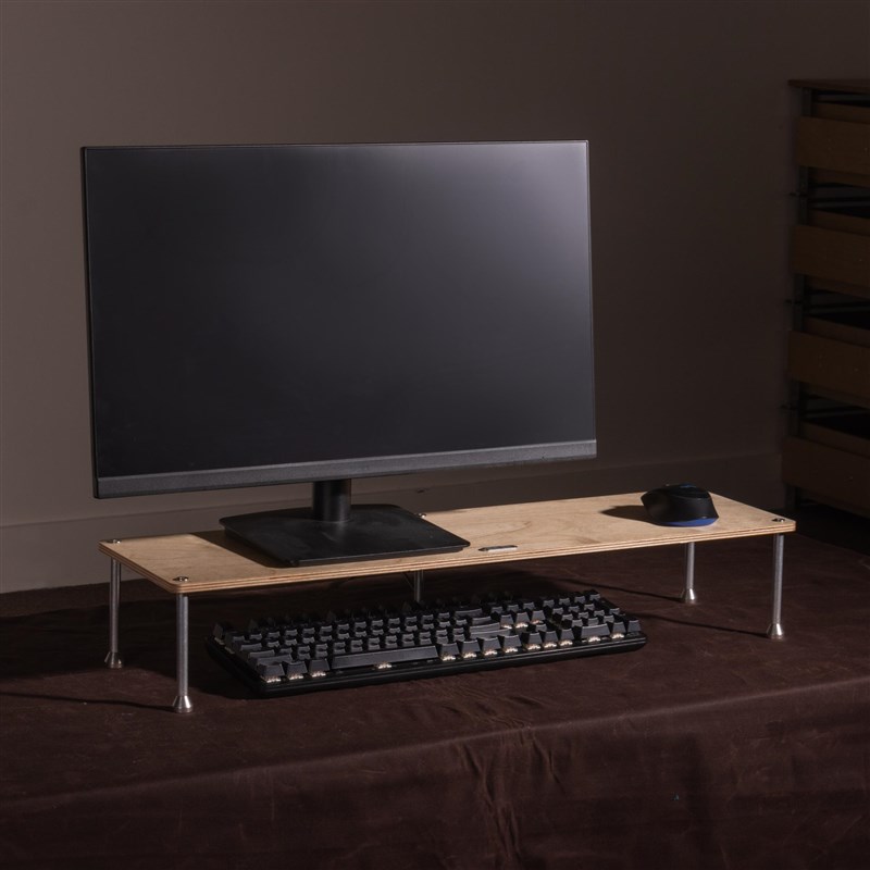 【新品】愿景电脑增高架 爆款桌面抽屉木金属设计木金制吉家居