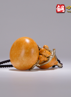 全铜挂件《福禄h》 新中式家居工艺品摆件 葫芦吊坠手把件祝福礼