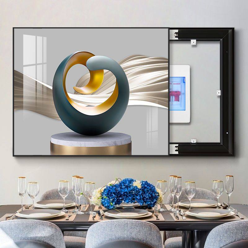 电表箱装饰画 新款免打孔简约 配电箱遮挡画客厅信息箱总开关挂画