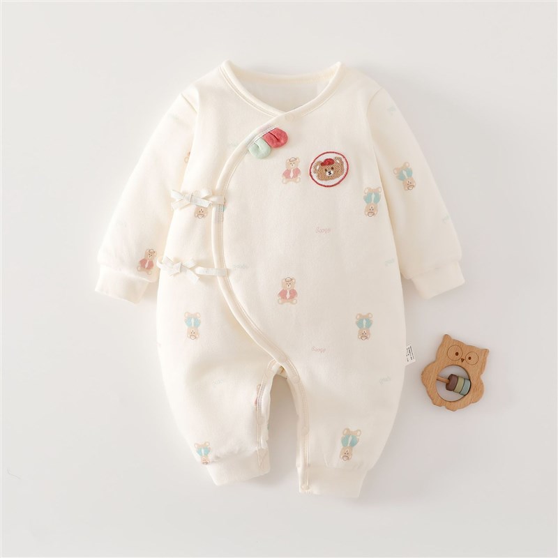 新生婴儿儿衣服春秋纯棉最小码50cm月子52码春季加厚连体衣外穿59