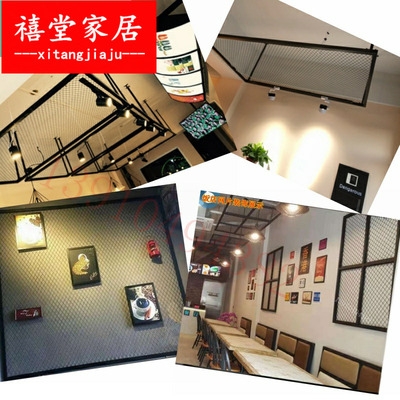 饰隔断屏风铁艺菱形饭厅悬吊式 厂销促镂空订做装 天花板客厅铁丝网