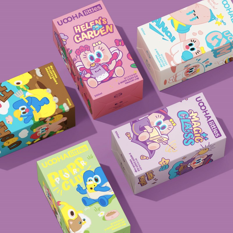 uooha随行双饮保温杯儿童吸管杯子女生高颜值水杯