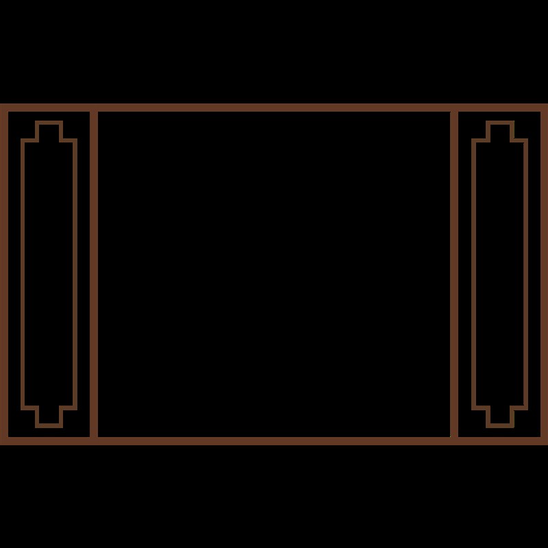 新中式电视背景墙装饰边框实木线条框造型边框造型格栅花格护墙板