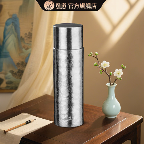希诺纯钛保温杯茶水分离泡茶杯子