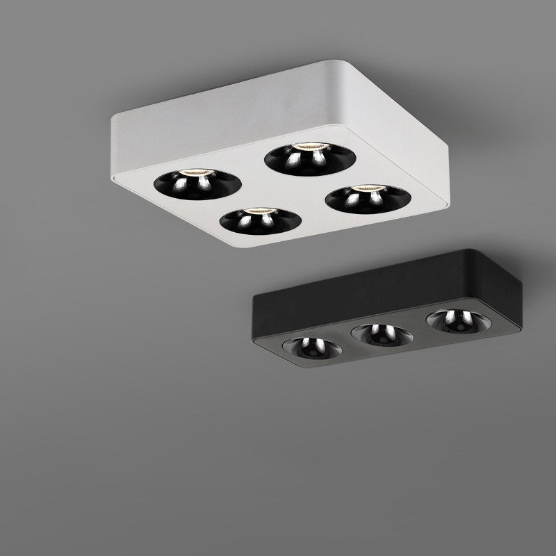 西点超薄三头明装筒射灯家用客餐厅卧室吸顶无主灯照明led斗胆灯,家装灯饰光源,明装射灯,淘宝优惠券,粉丝福利购,淘宝优惠卷