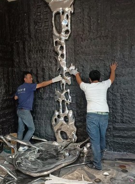 开业特惠门头广场小区公园雕塑抽象户外不锈钢镜面喷漆雕塑定制