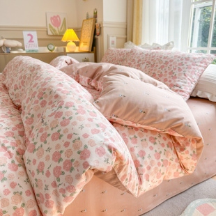 小碎花全棉被套单件insp纯棉150X200X230单双人被罩学生宿舍被单
