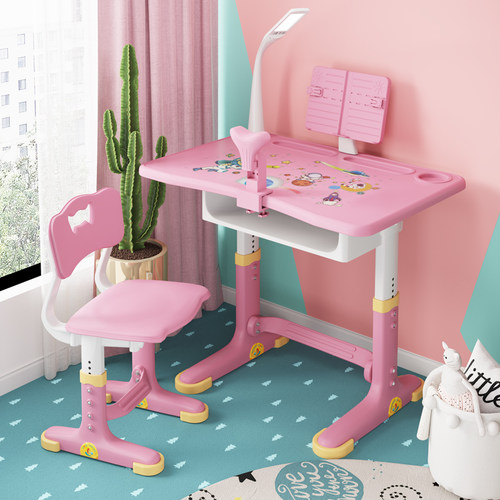 儿童学习桌家用书桌o小孩写字桌椅套装课桌小学生写作业桌子可升