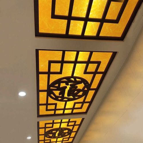 走廊吊顶天花板装饰花格镂空中式pvc镂空雕花板背景墙通花板格栅