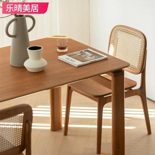 餐书桌一体全实木2米小户 1.8米好好吃餐桌大桌子长书桌樱桃木日式