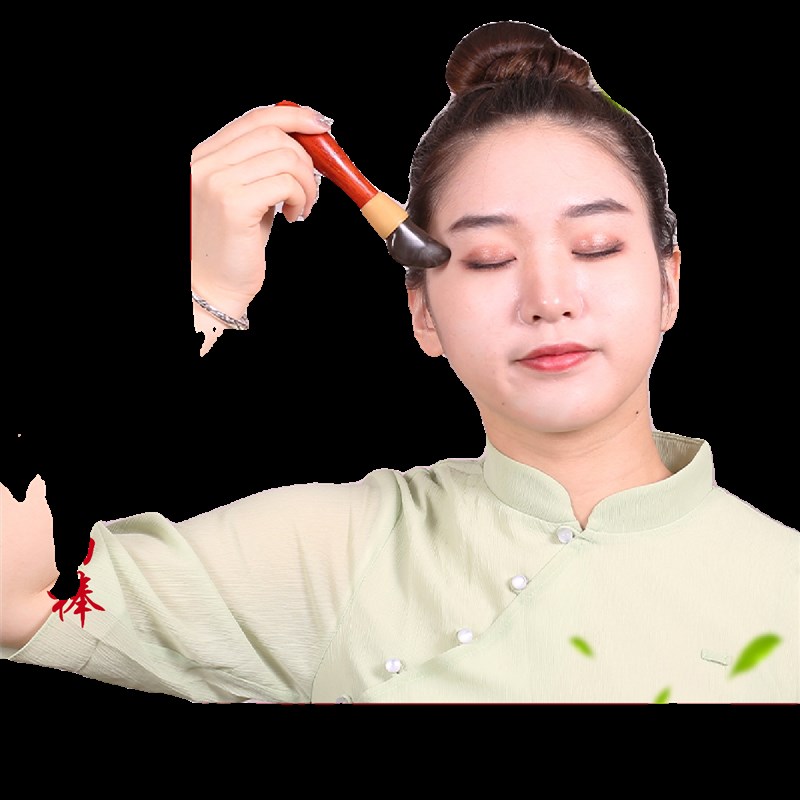 善缘居砭石拨筋棒美容面部温灸仪刮痧板淋巴疏通电加热提拉按摩器