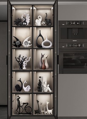 北欧家居陶瓷摆件玄关客厅酒柜电视柜装饰品桌面小摆设乔迁礼物