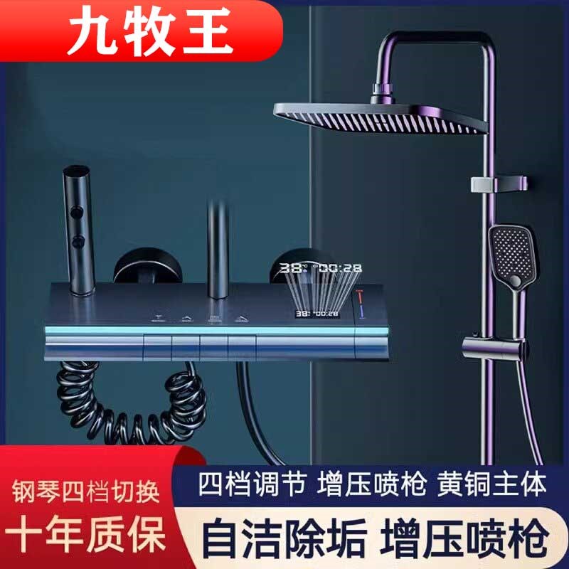 新款卫浴花洒家用淋浴套装十大卫生间恒温喷头浴室全铜不锈钢