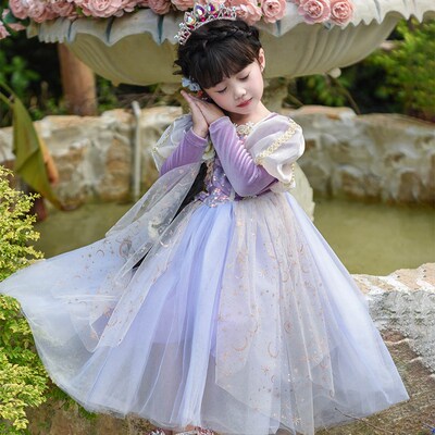 乐佩公主裙女童连衣裙秋季女孩高级感生日裙子儿童绝美小礼服纱裙